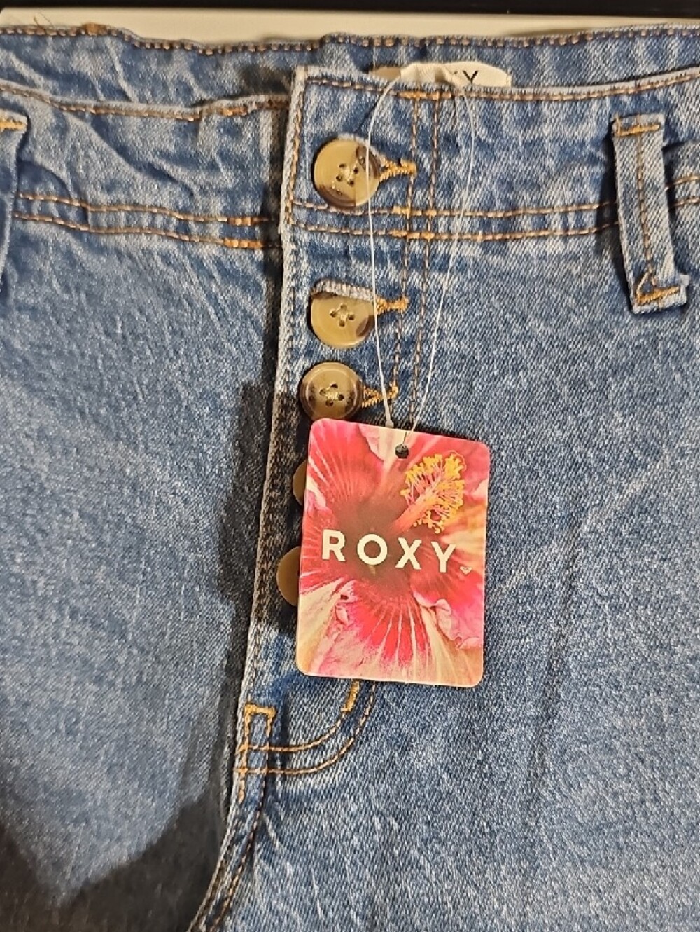 Roxy Mid-Blue Wide-Leg High-Rise Jeans - Picture 2 of 6